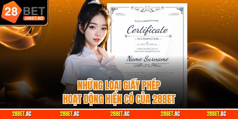 Những loại giấy phép hoạt động hiện có của 28bet